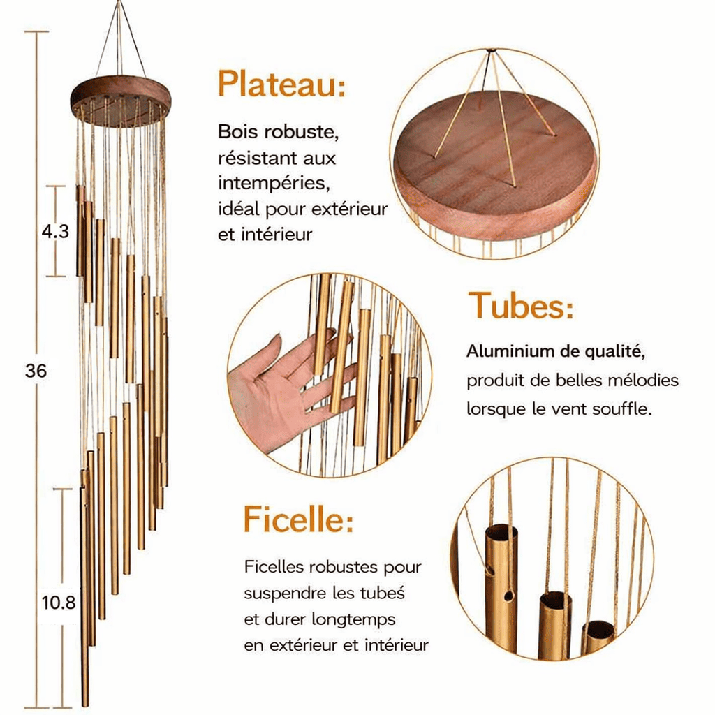 Carillon à Vent De Table - Instrument De Musique Précis Pour Débutants, Yoga Et Décoration Jeu éducatif Famille Enfant Carillon à Vent De Table - Instrument De Musique Précis Pour Débutants, Yoga Et Décoration Jeu éducatif Famille Enfant